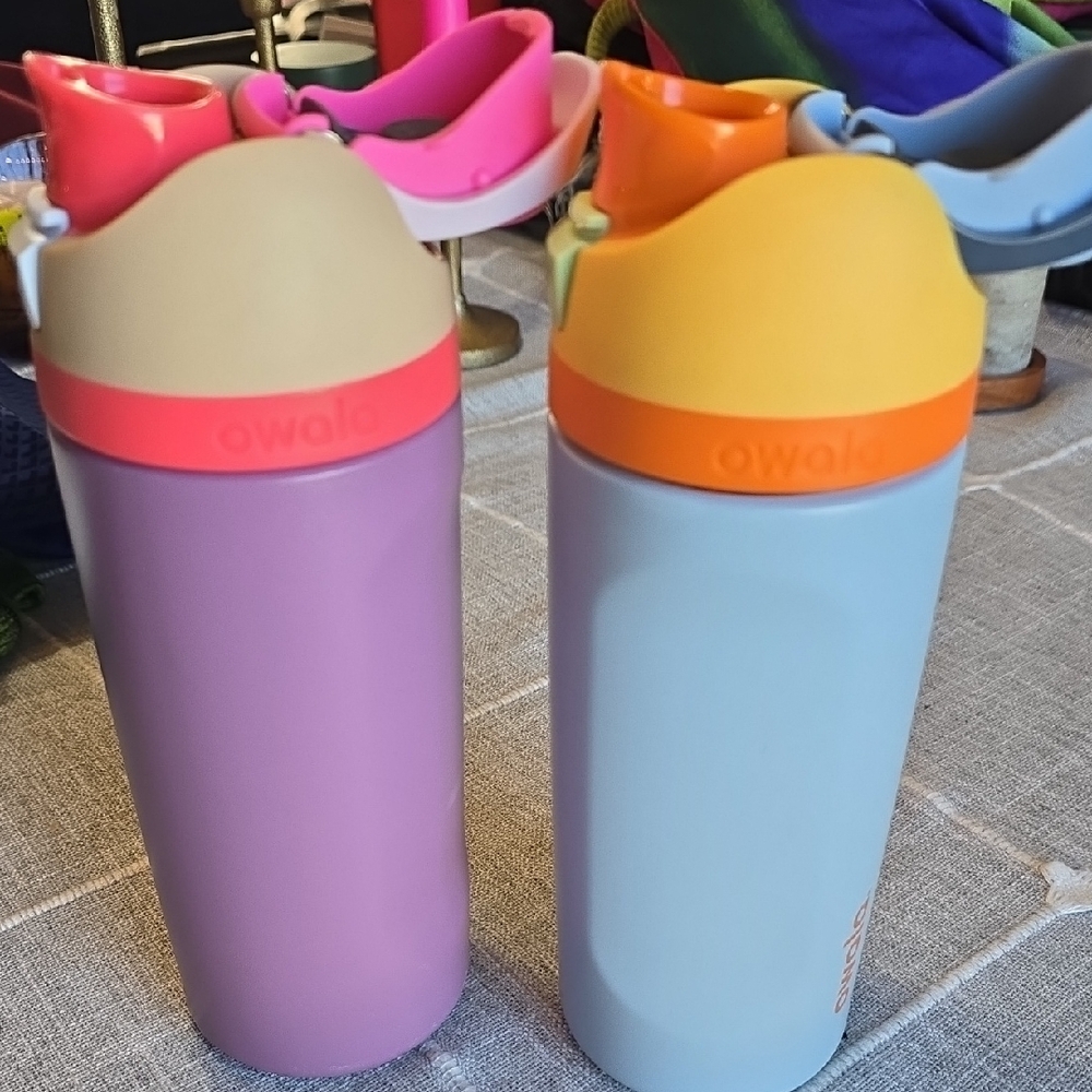 Owala Purple and Blue Water Bottles